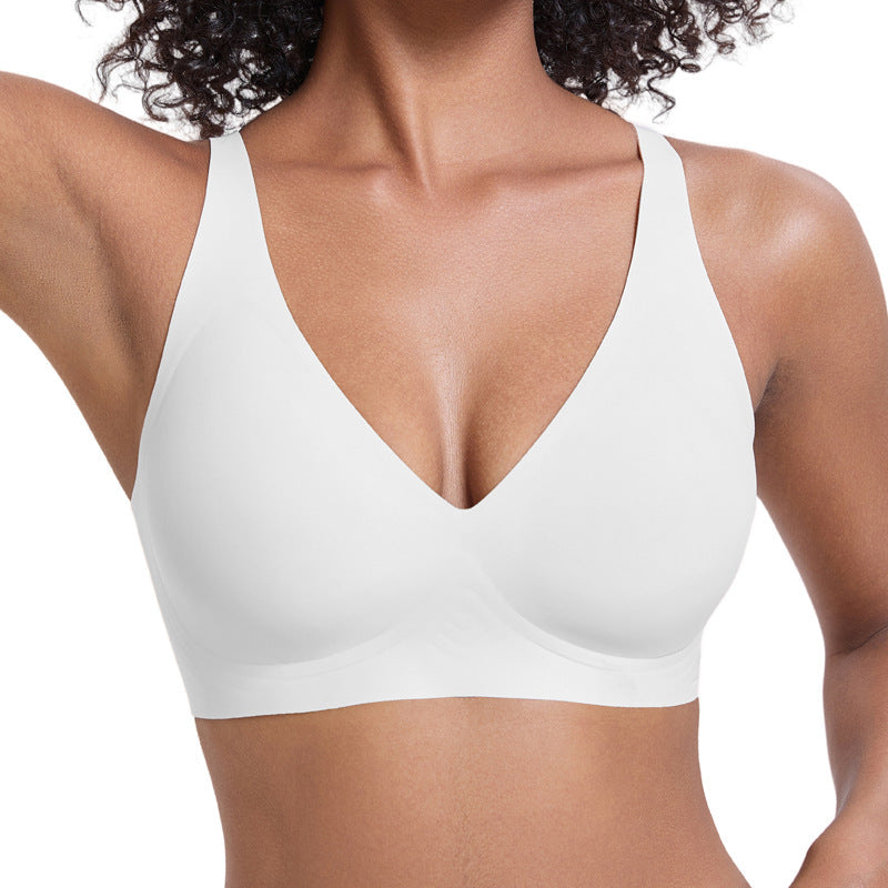 💜💜ROMELIN Womens Comfortable Wireless Bras Push Up Bralettes Seamless Tshirts Bras Deep V Everyday Bras