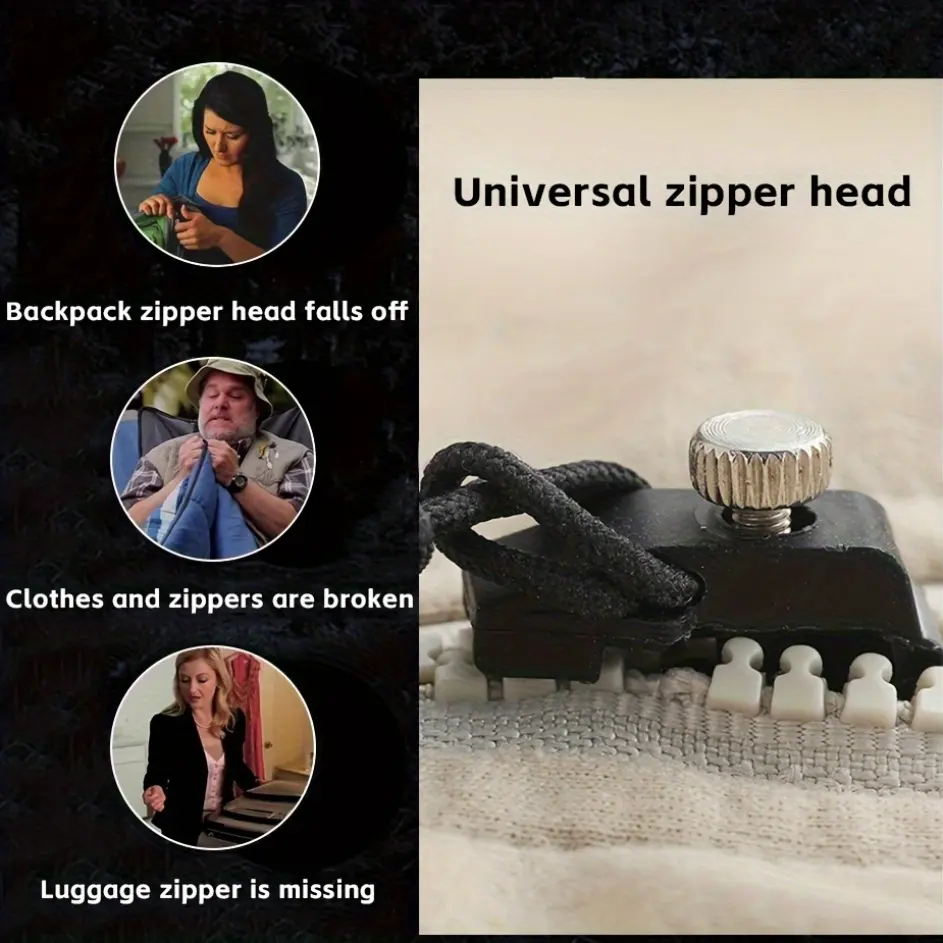 15PCS Universal Zipper Repair Kit – Fix Broken Zippers Easily, No Sewing Needed