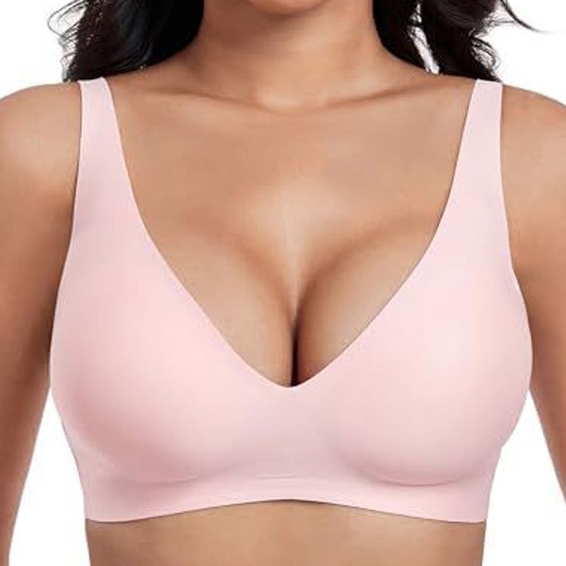 💜💜ROMELIN Womens Comfortable Wireless Bras Push Up Bralettes Seamless Tshirts Bras Deep V Everyday Bras