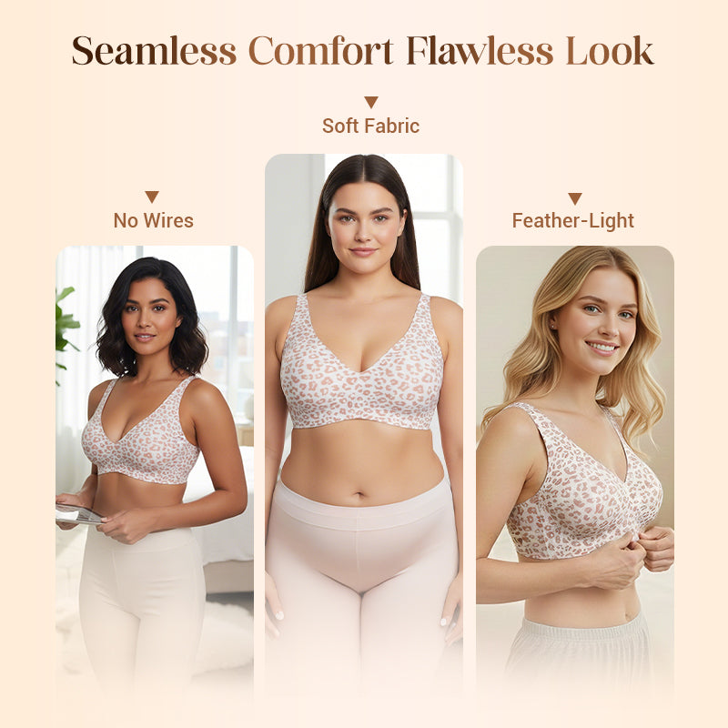 💜💜ROMELIN Womens Comfortable Wireless Bras Push Up Bralettes Seamless Tshirts Bras Deep V Everyday Bras