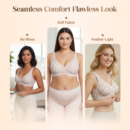 💜💜ROMELIN Womens Comfortable Wireless Bras Push Up Bralettes Seamless Tshirts Bras Deep V Everyday Bras