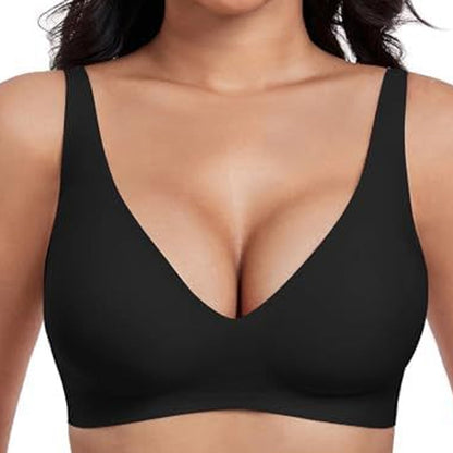 💜💜ROMELIN Womens Comfortable Wireless Bras Push Up Bralettes Seamless Tshirts Bras Deep V Everyday Bras