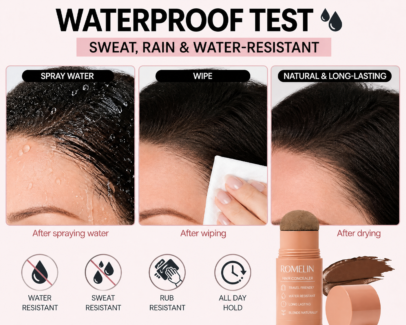 ROMELIN  Hair Concealer | Instant Natural Root Coverage