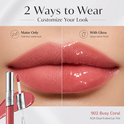 ROMELIN Perfect Twin Lip — Dual-Ended Liquid Lipstick with Velvet Matte Color and Glossy Shine