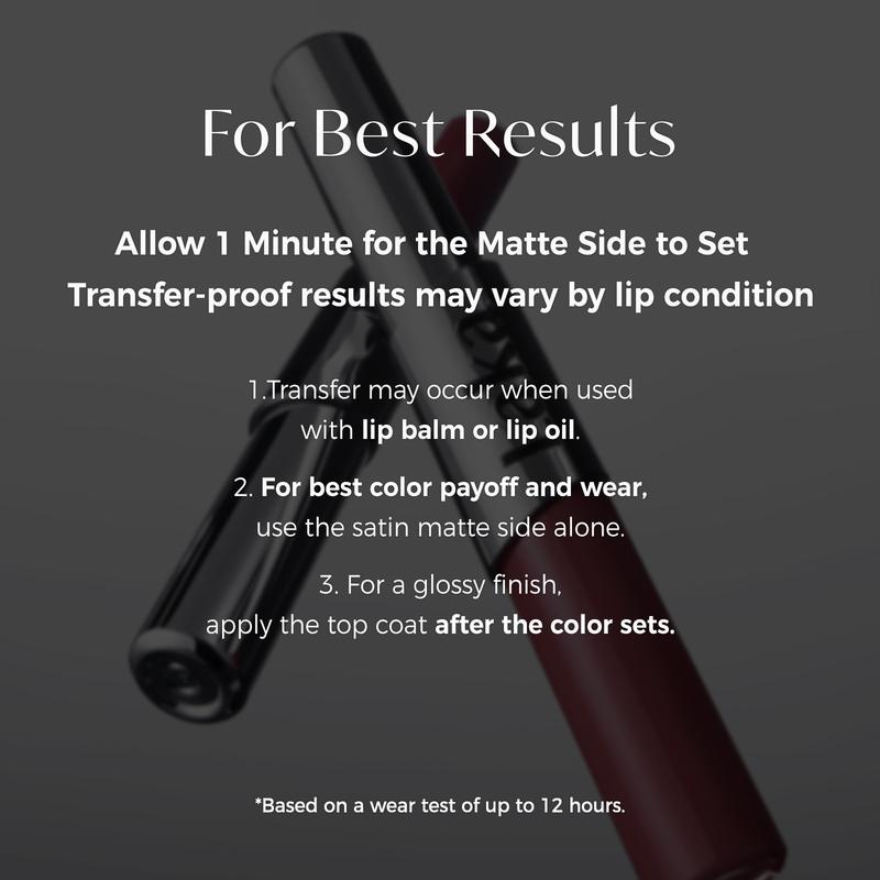 ROMELIN Perfect Twin Lip — Dual-Ended Liquid Lipstick with Velvet Matte Color and Glossy Shine