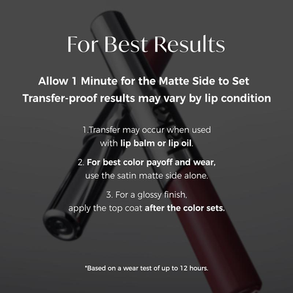 ROMELIN Perfect Twin Lip — Dual-Ended Liquid Lipstick with Velvet Matte Color and Glossy Shine
