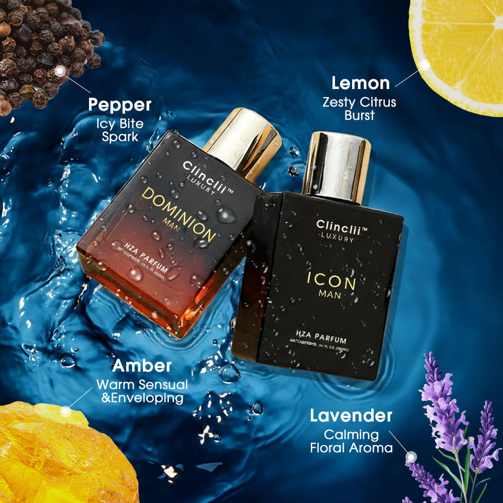 Gentlemen’s Fragrance Set with ICON MAN Perfume & DOMINION MAN Aroma