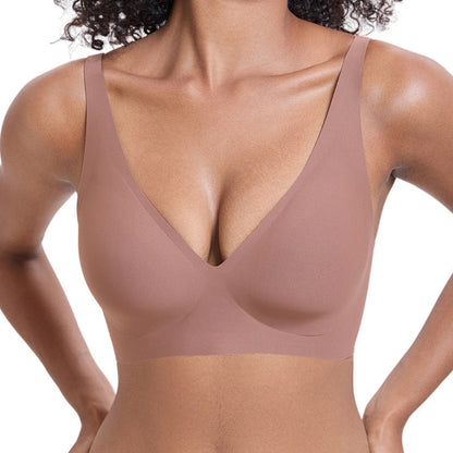 💜💜ROMELIN Womens Comfortable Wireless Bras Push Up Bralettes Seamless Tshirts Bras Deep V Everyday Bras