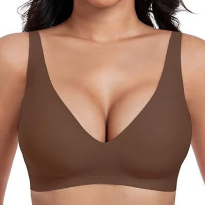 💜💜ROMELIN Womens Comfortable Wireless Bras Push Up Bralettes Seamless Tshirts Bras Deep V Everyday Bras