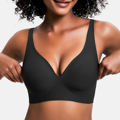 💜💜ROMELIN Womens Comfortable Wireless Bras Push Up Bralettes Seamless Tshirts Bras Deep V Everyday Bras